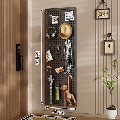 Wandmontierter großes perforiertes Metall-Lochplatte-Organizer-Panel für Eingangsbereich