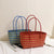 Damen Korbtasche mit farbenfrohem Flechtdesign Brehn