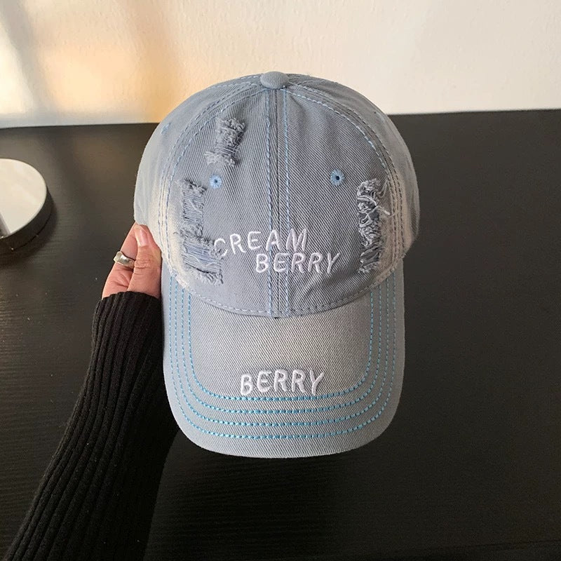 Frauen Verwaschene Denim Baseballmütze Brehn