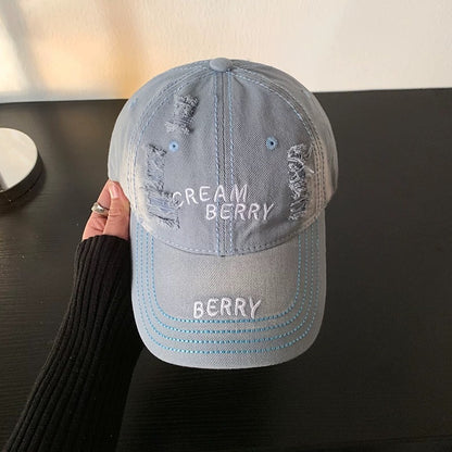 Frauen Verwaschene Denim Baseballmütze Brehn
