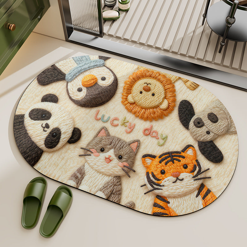 Verspielter tierisches Thema Teppich