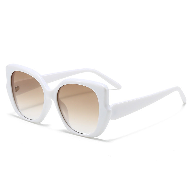 Damen oversized modische Sonnenbrille mit geschwungenem Rahmen Brehn