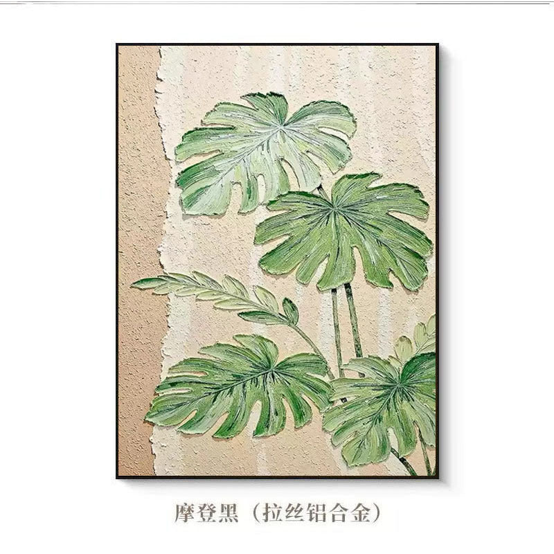 Botanische Relief-Leinwandkunstwerke