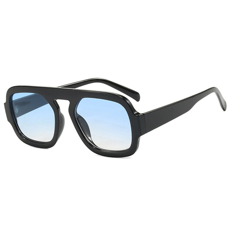 Damen stylische quadratische Sonnenbrille mit breitem Rahmen und UV-Schutz Brehn