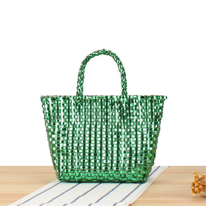 Handtasche Aus Geflochtenem Naturmaterial mit Eleganten Akzenten Brehn