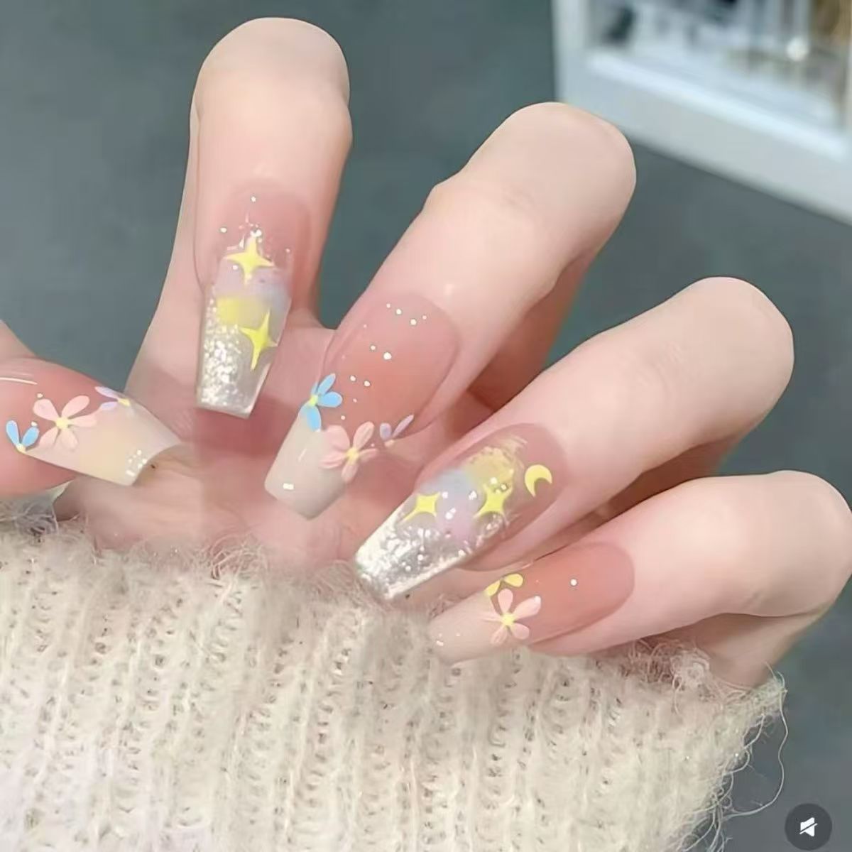 Niedliches Bären-Thema Press-On Nagelset Brehn