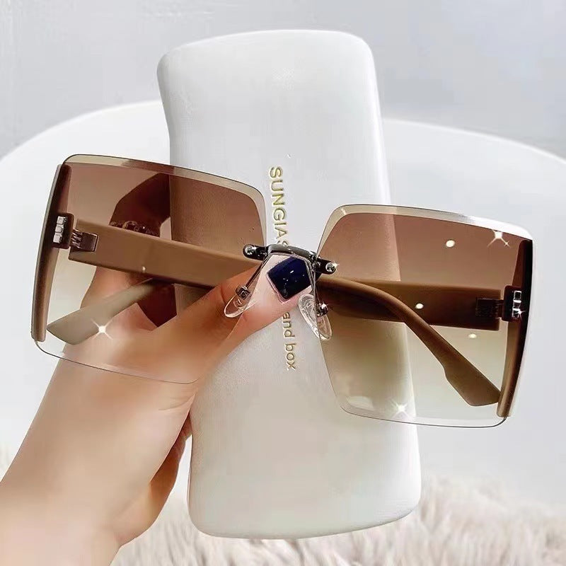 Damen oversized quadratische Sonnenbrille mit uv-schutz Brehn