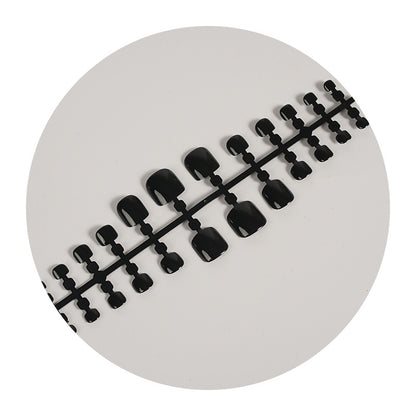 Glänzendes schwarzes Press-On-Nagelset Brehn