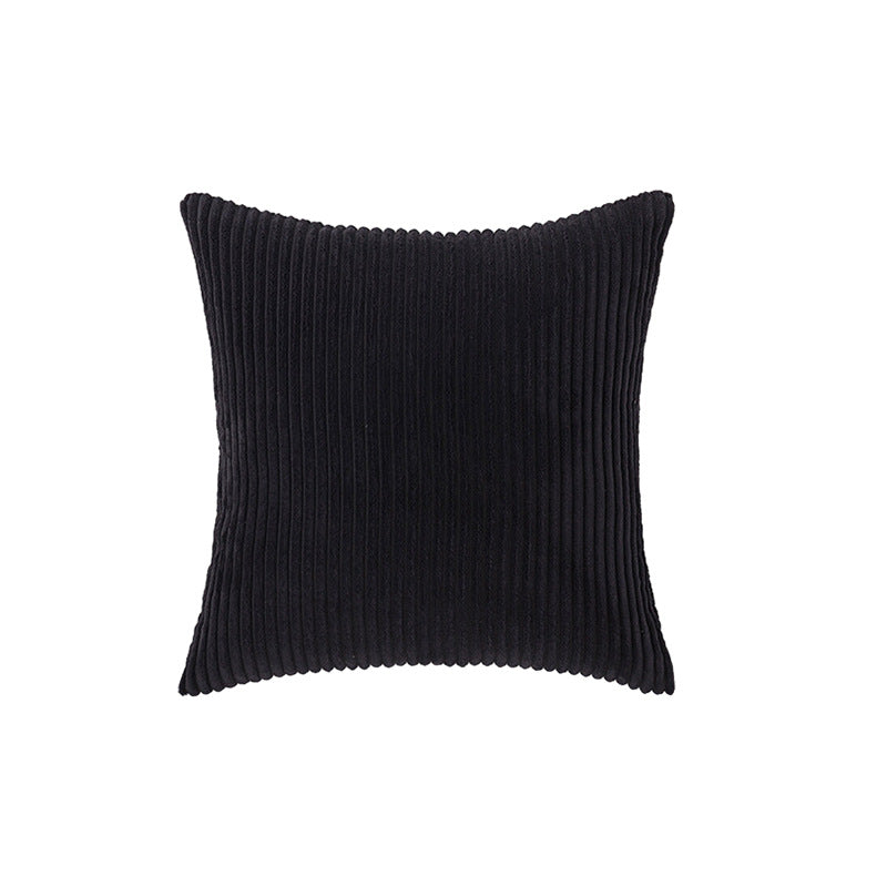 Corduroy Rippierter Quadratischer Akzentkissenbezug mit tiefem Kanaltextur und verdecktem Reißverschluss
