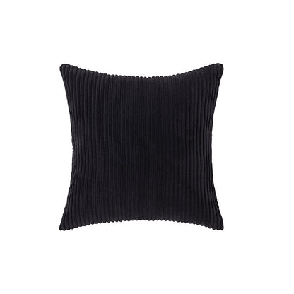 Corduroy Rippierter Quadratischer Akzentkissenbezug mit tiefem Kanaltextur und verdecktem Reißverschluss