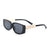 Damen quadratische Designer-Sonnenbrille mit goldenen Details Brehn