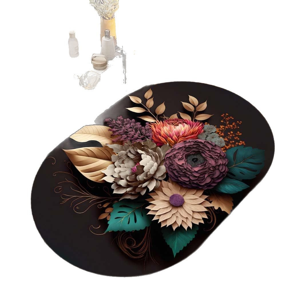 Florale Kunst Badematte Brehn