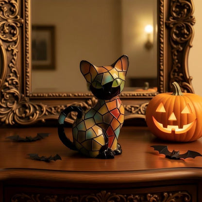 Dekorative Katzenfigur im Mosaik-Design Brehn