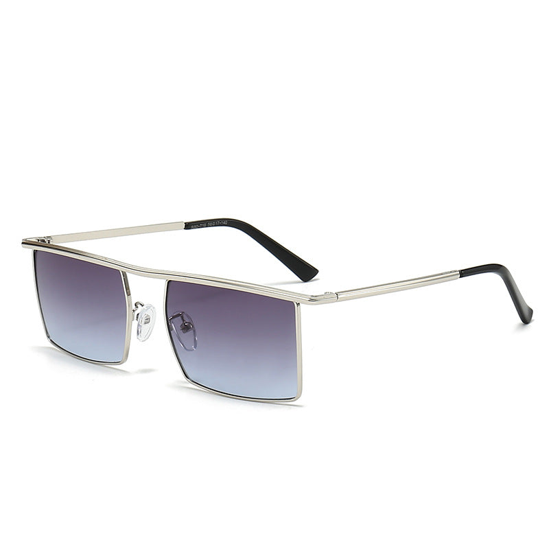 Damen modische Sonnenbrille mit filigranem, rechteckigem Rahmen Brehn
