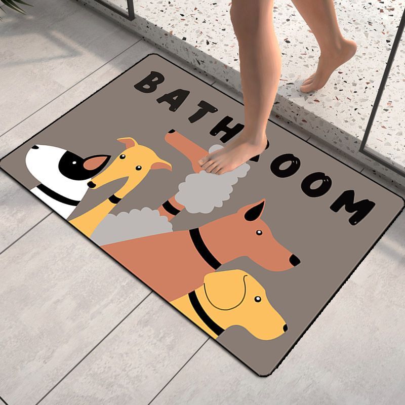 Cartoon-Hund-Themen-Badezimmermatte Brehn