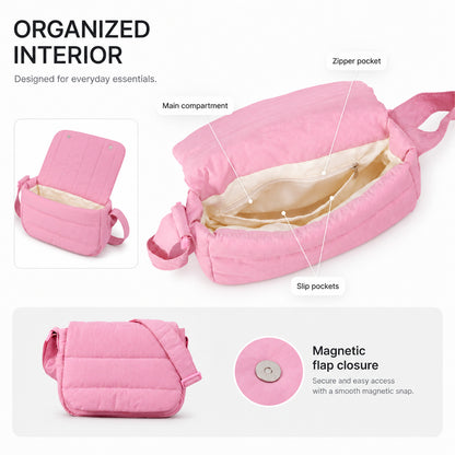 Gestepptes Crossbody-Umhängetäschchen