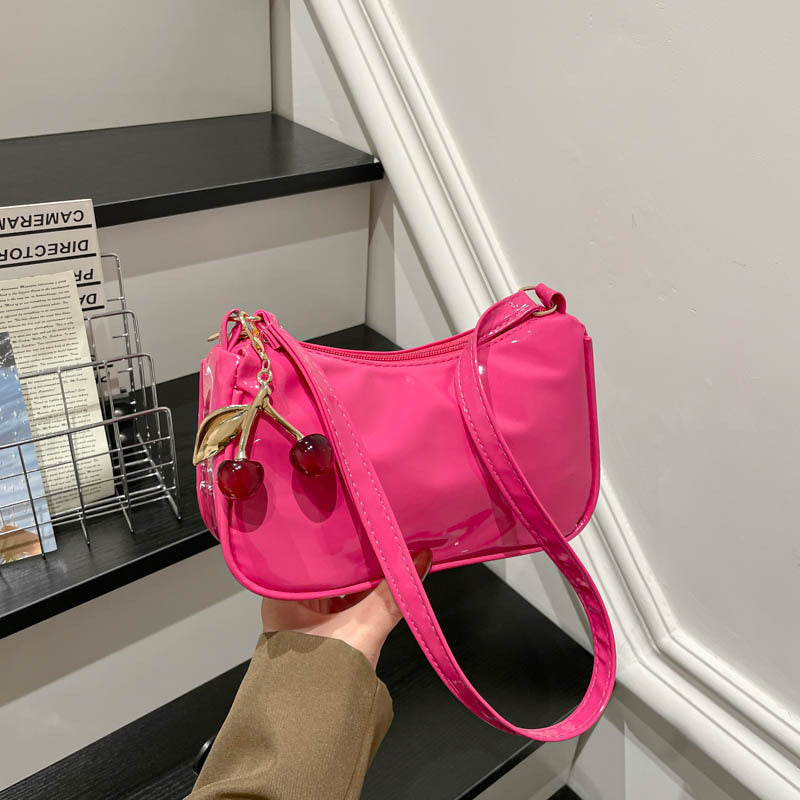 WoGlossy Texturiertes Handheld Crossbody Bag Brehn