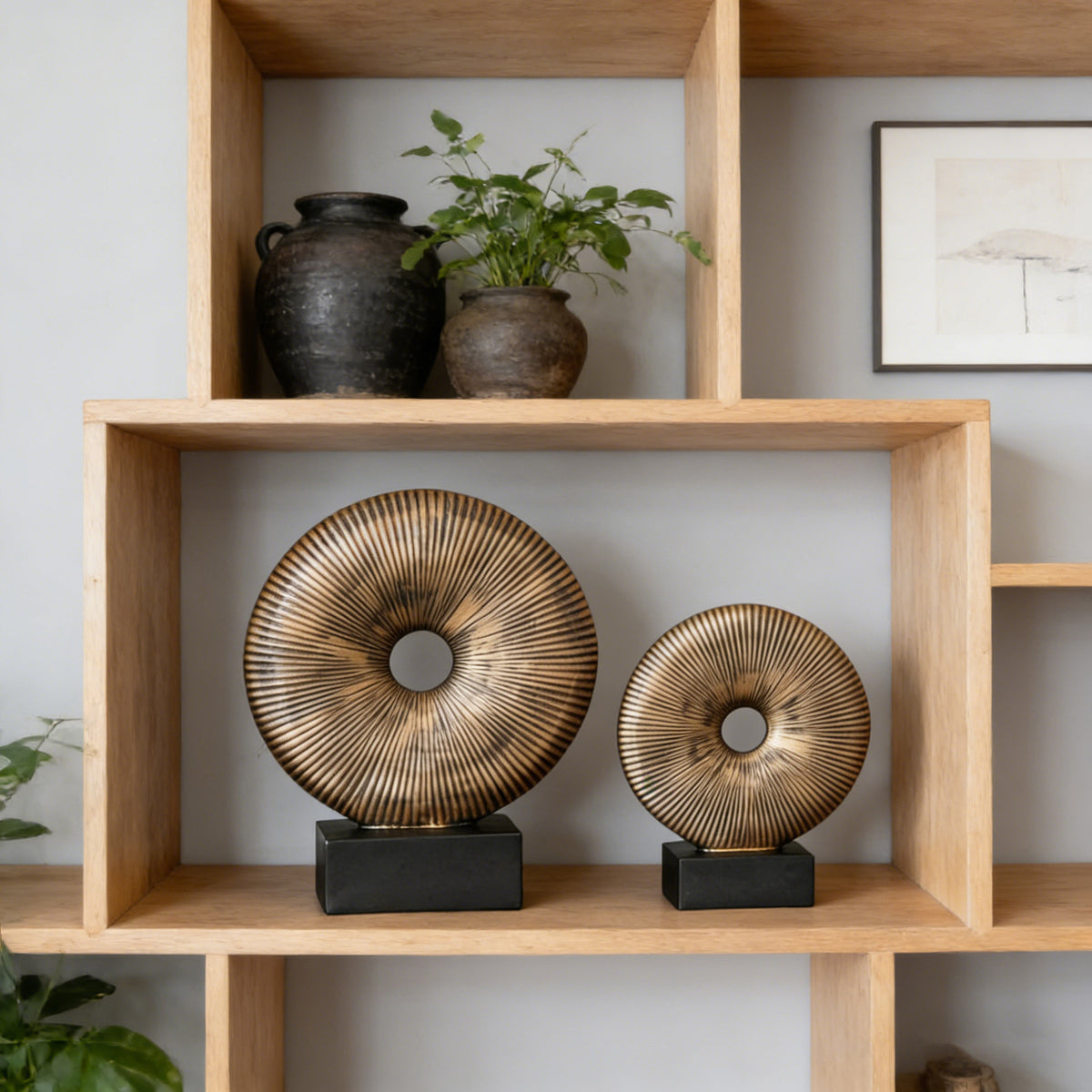 Dekorative runde Plattenskulptur
