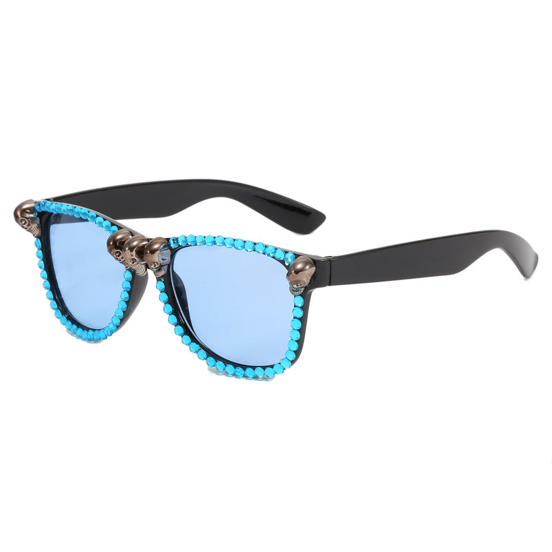 Damen extravagante Sonnenbrille mit Kristallverzierungen Brehn