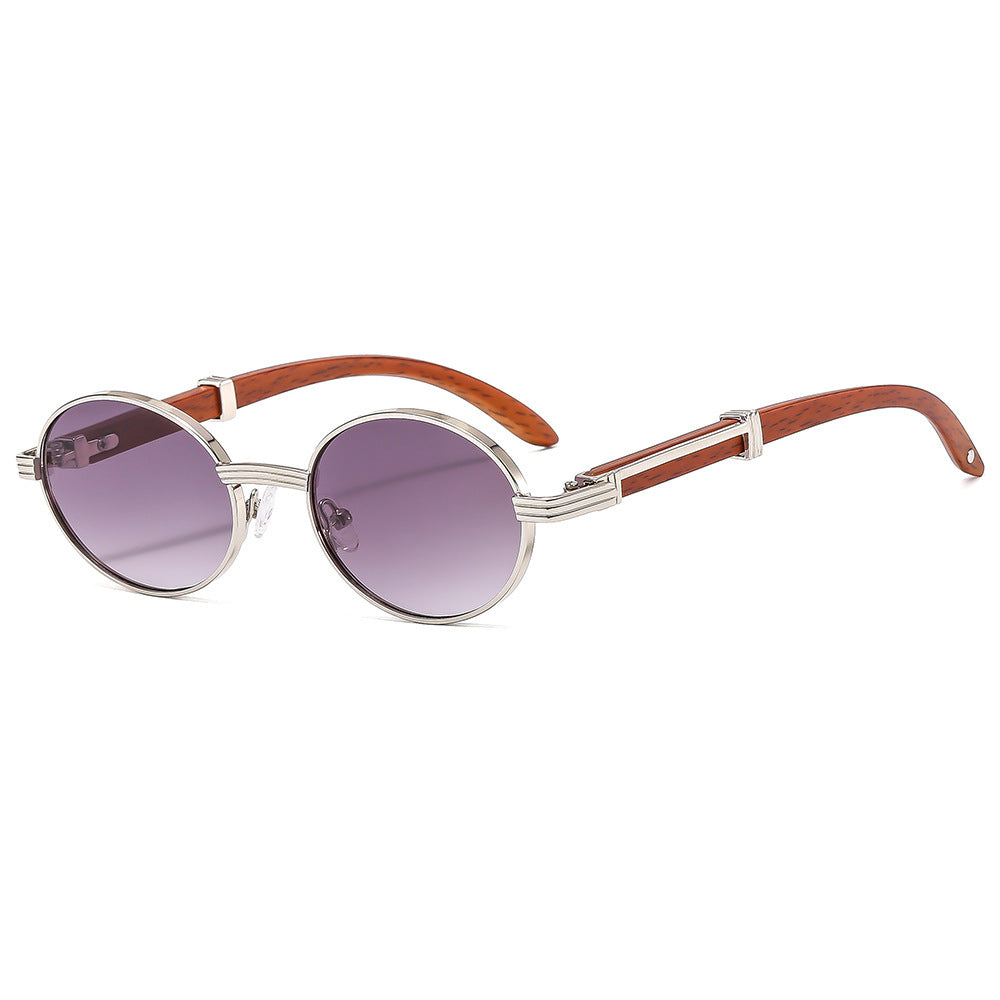 Vintage-inspirierte runde Sonnenbrille mit luxuriösen goldenen Akzenten Brehn