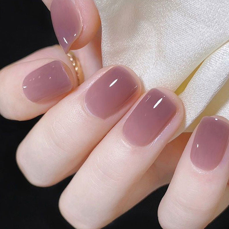 Minimalist Glänzendes Press-On Nail Set Brehn