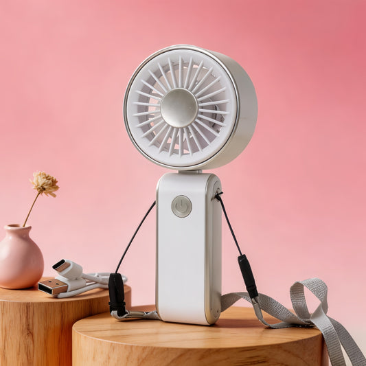 Damen tragbarer Handventilator mit innovativer Sprühfunktion und USB-Ladeanschluss Brehn