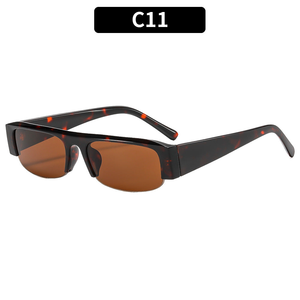 Futuristische Rechteckrahmen Sonnenbrille