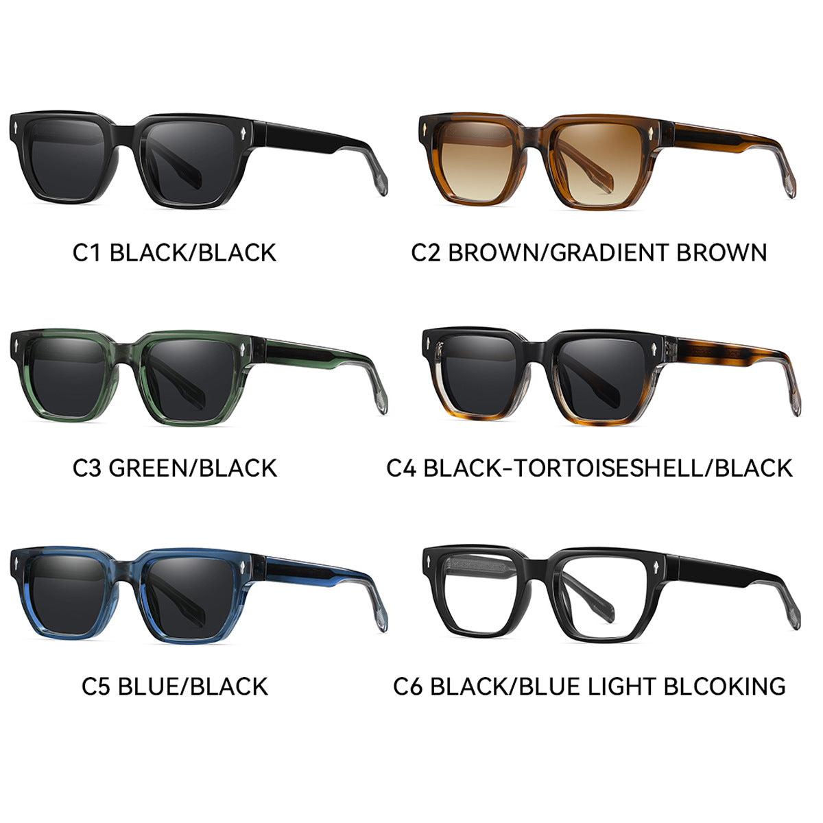 Damen Sonnenbrille im modernen, eleganten Quadratdesign Brehn