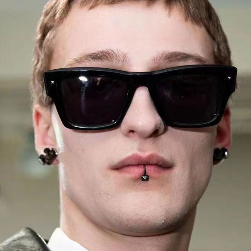 Damen trendige Sonnenbrille mit quadratischem Rahmen und UV-Schutz Brehn