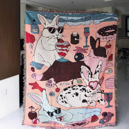 Künstlerische Jacquard-Wurfdecke