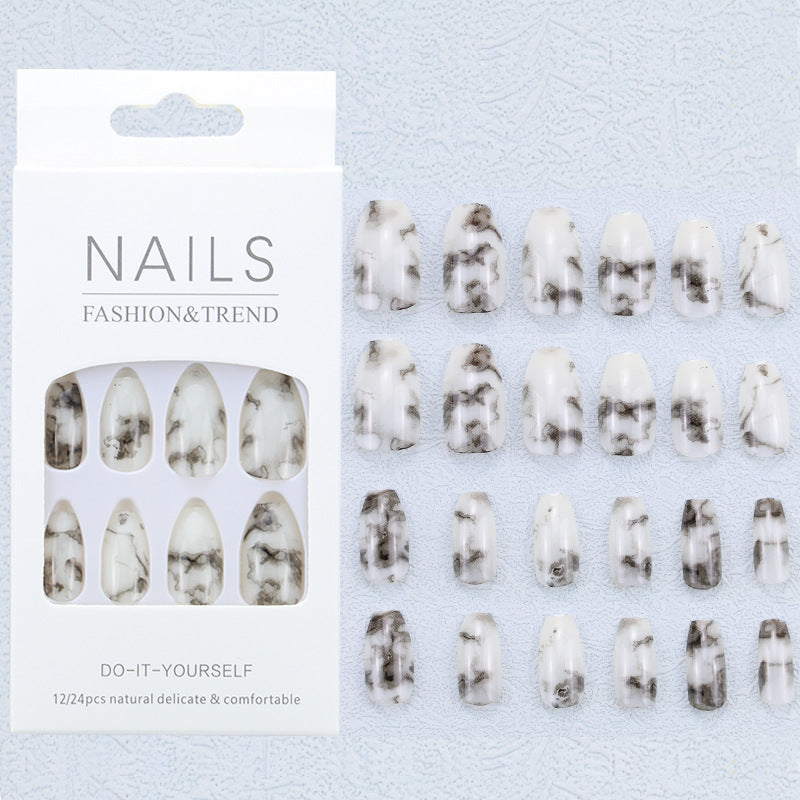 Künstlerisches Grafik Press-On Nagelset Brehn
