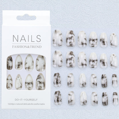 Künstlerisches Grafik Press-On Nagelset Brehn