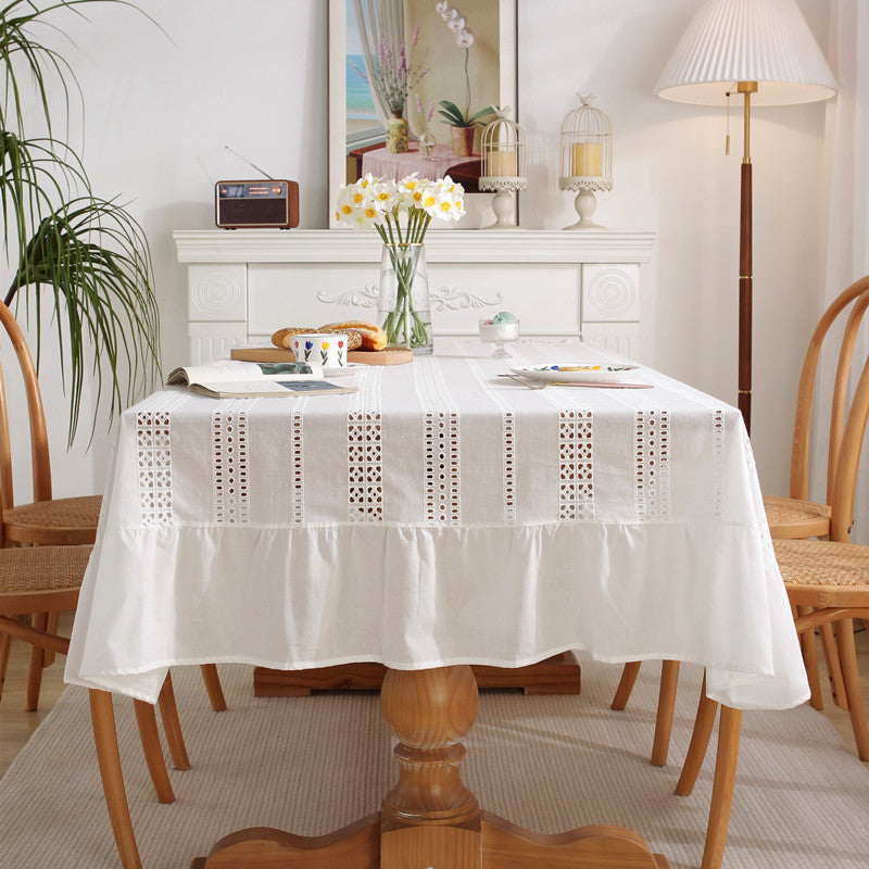 Strukturierte Spitzen-Tischdecke