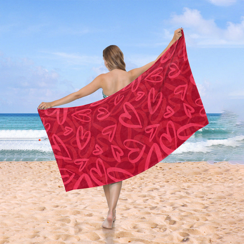 Strandtuch mit kreativem Herzdesign Brehn