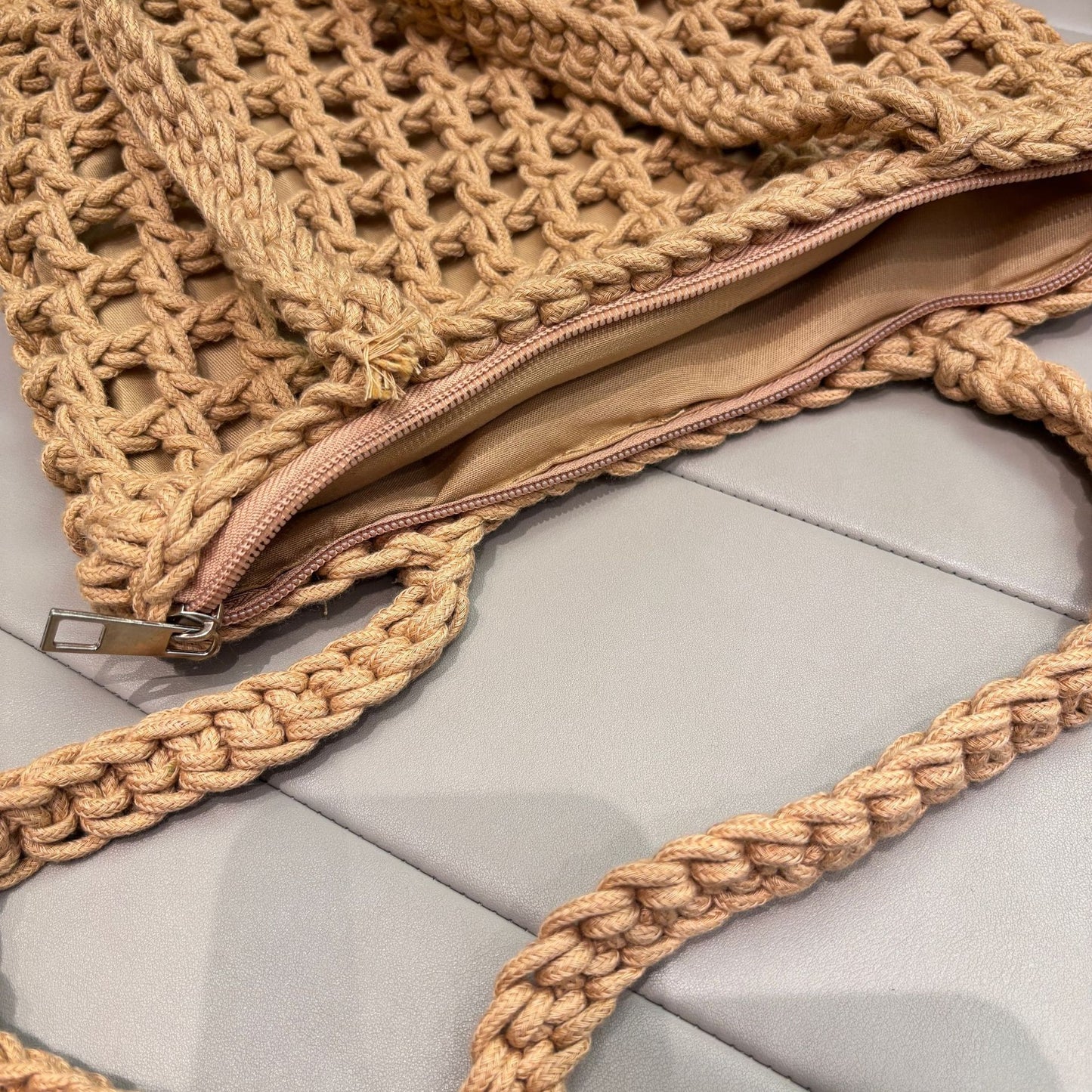 Handgeknüpfte Netz-Tasche Brehn