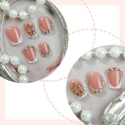 Premium floral verziertes Press-On-Nagelset Brehn