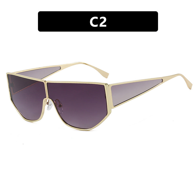 Damen trendige oversized Sonnenbrille mit markantem geometrischen Design Brehn