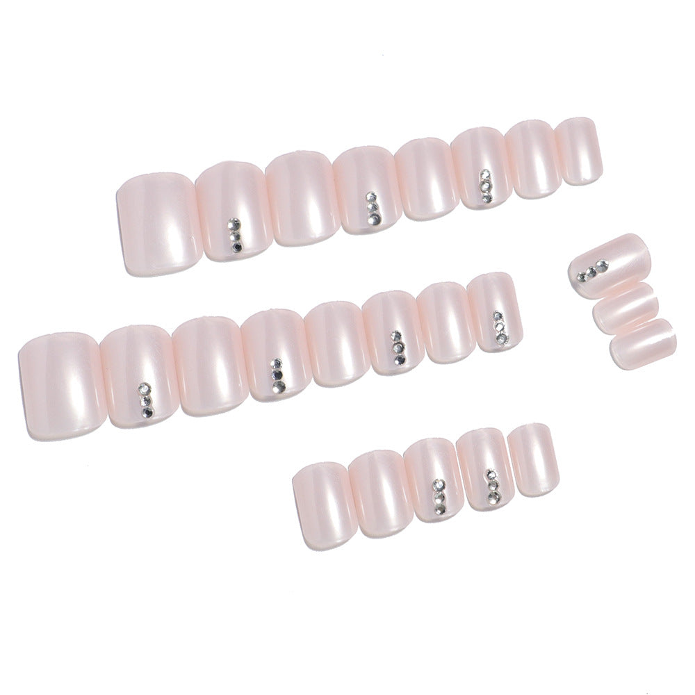Premium dekorative Press-On Pediküre Nagel Set Brehn