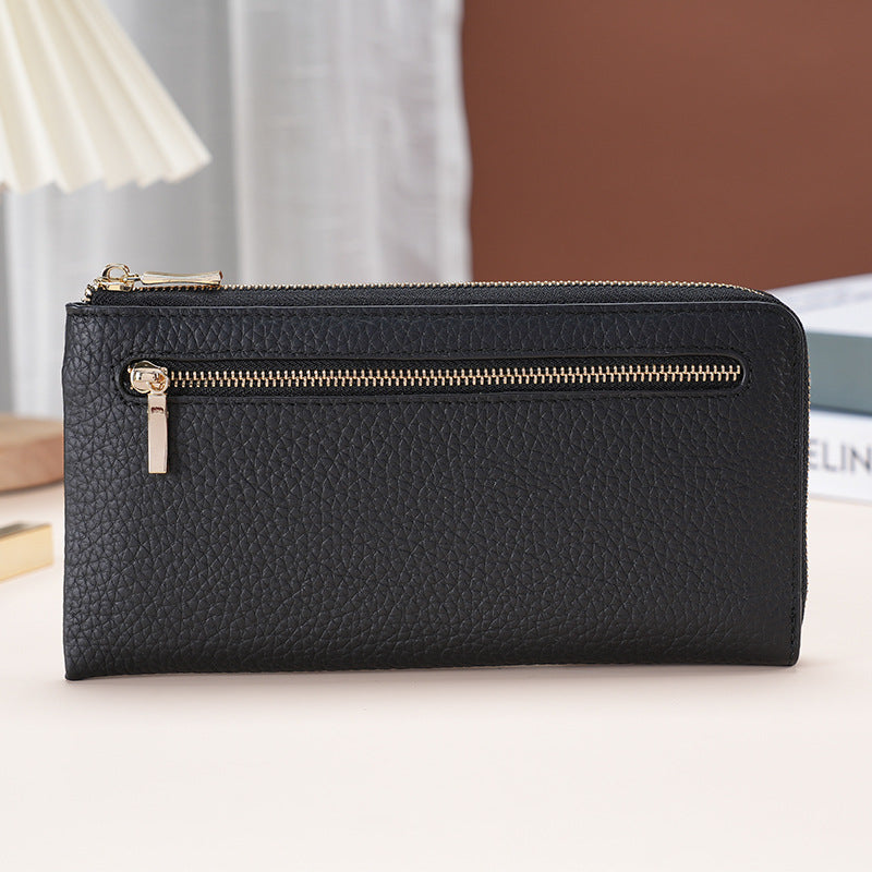 Premium Leder Reißverschluss Geldbörse