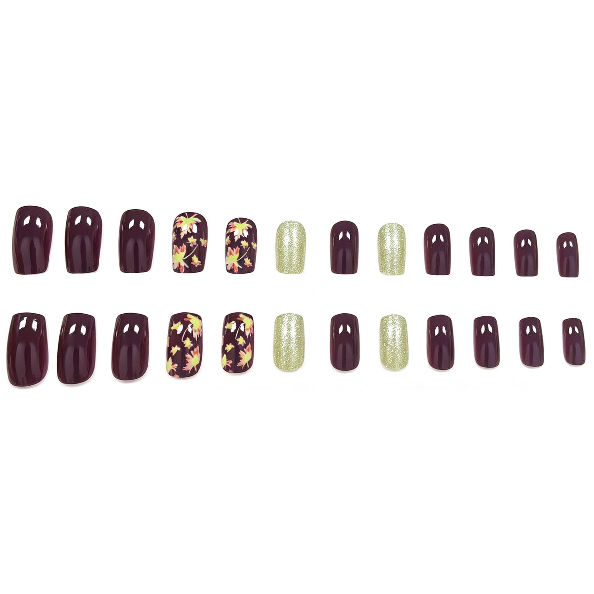 Künstlerische herbstliche Nagelkunst-Verzierungen Brehn