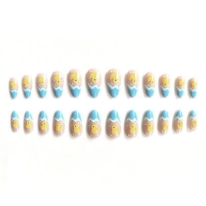 Verspielte Enten-Themen-Acryl-Nagelkunst-Verstärkungen Brehn