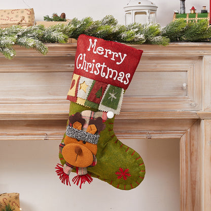 Festlicher Weihnachtsstrumpf mit Nostalgischem Design Brehn