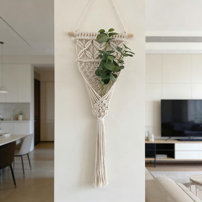Dekorative Makramee Wandbehang mit eleganten Fransenquasten Brehn