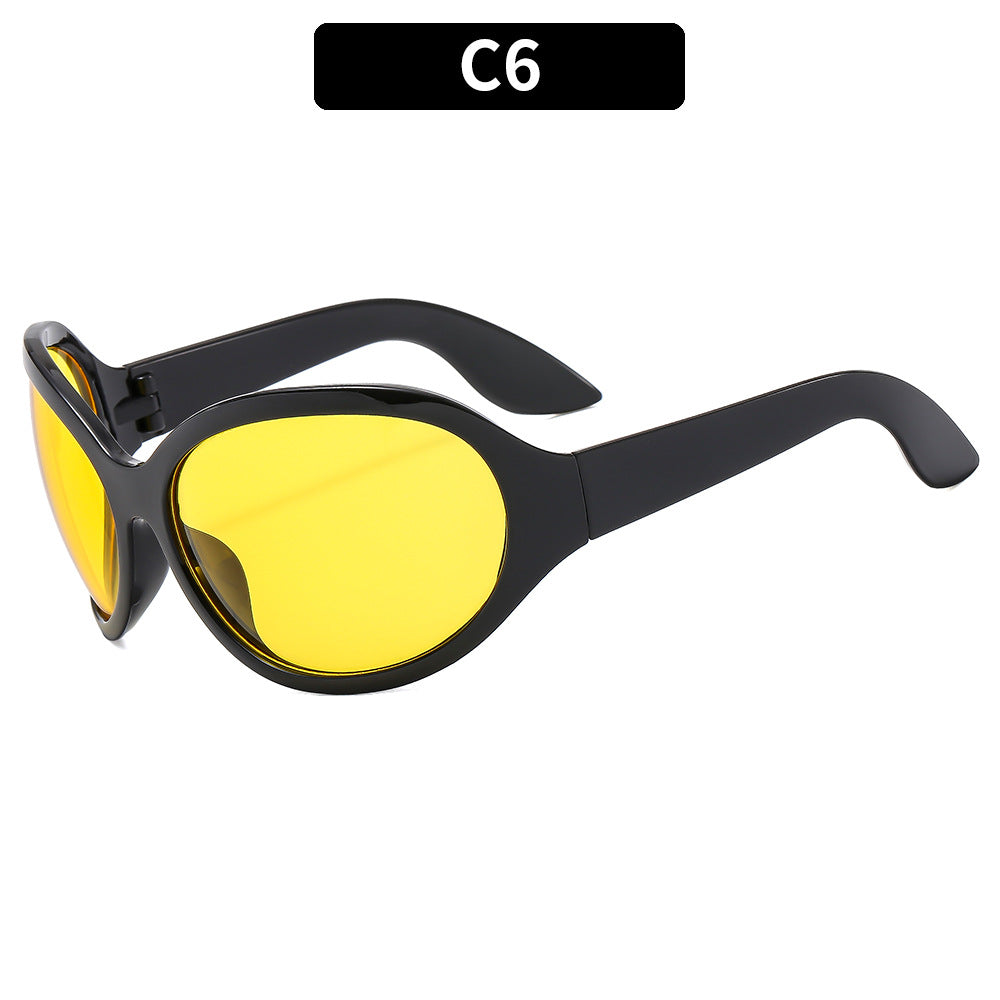 Aerodynamische Übergroße Sportsonnenbrille
