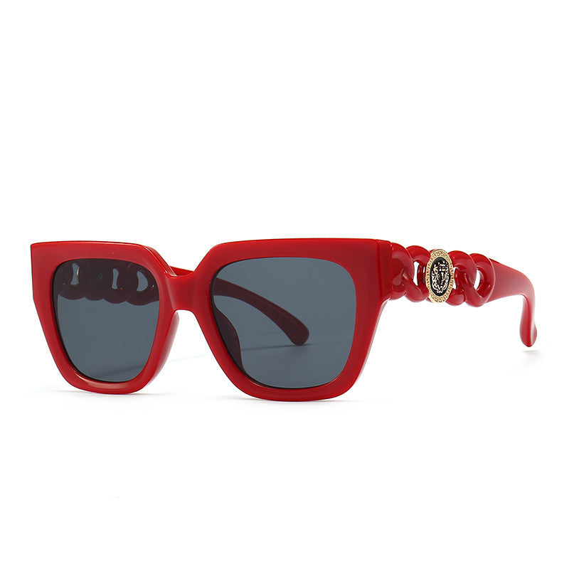 Damen oversized Sonnenbrille mit luxuriösen Kettenakzenten Brehn