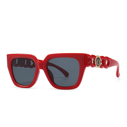 Damen oversized Sonnenbrille mit luxuriösen Kettenakzenten Brehn