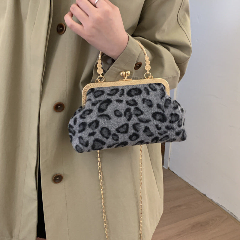 WoElegant Leopardenmuster Abendhandtasche Brehn