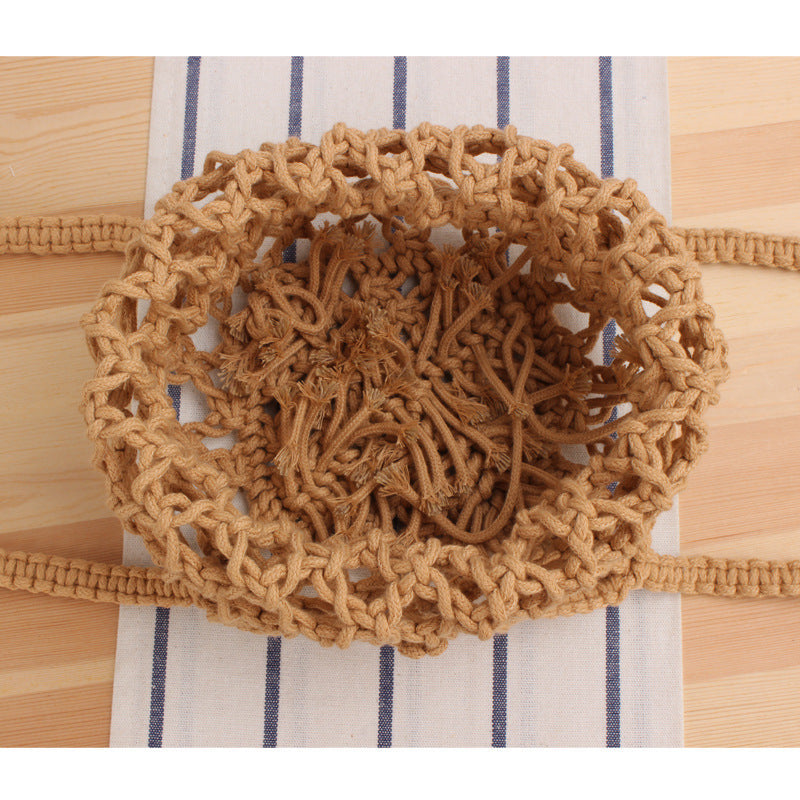 Handtasche Aus Handgeknüpftem Naturmaterial mit Luftiger Struktur Brehn