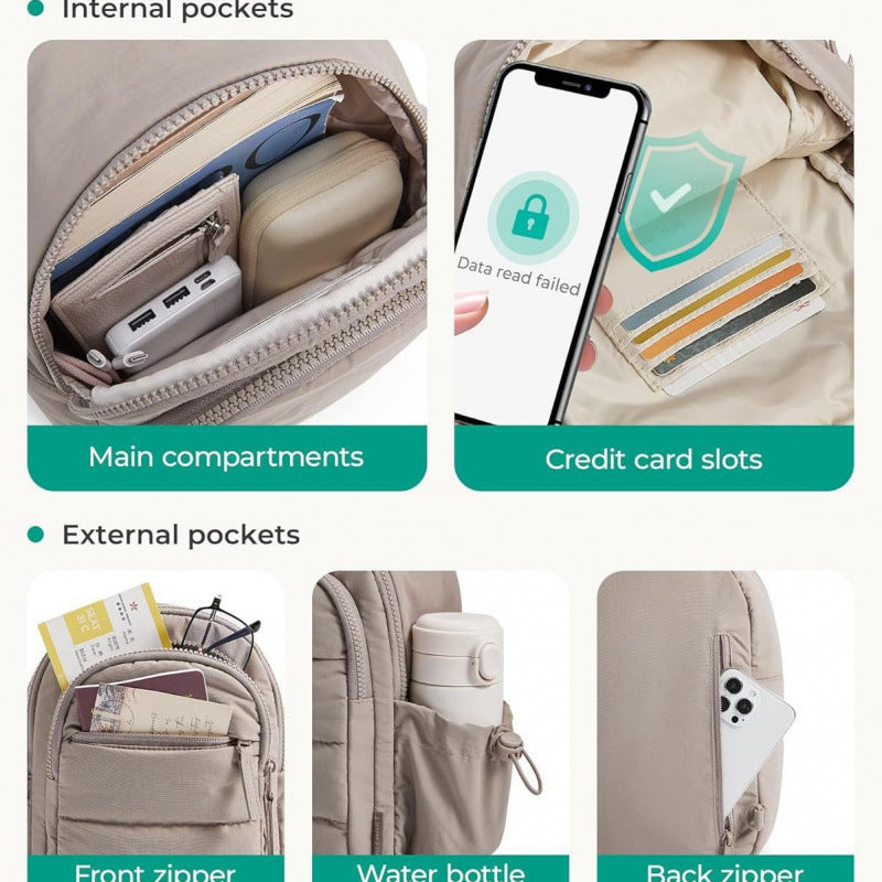 Praktische Sling-Tasche mit Mehreren Fächern Brehn
