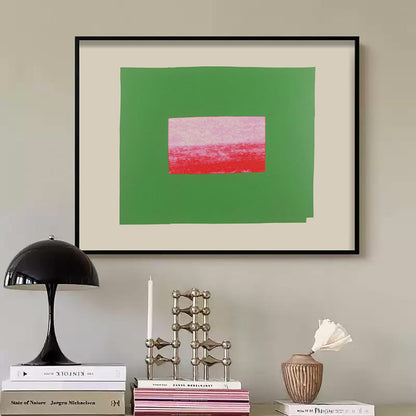 Minimalistische gerahmte geometrische Wandkunst